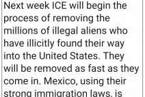 도널드 트럼프 대통령, 다음주부터 대규모 불법 이민자 체포 추방 계획 발표
