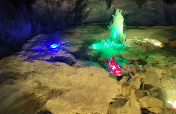 광명동굴에서 빛나는 로봇물고기 구경하세요!