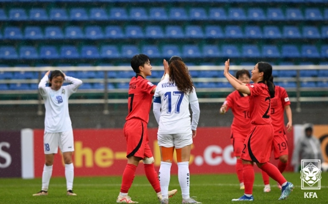 '우즈벡 상대 13골' 여자 U-20 대표팀, 월드컵 진출 확정